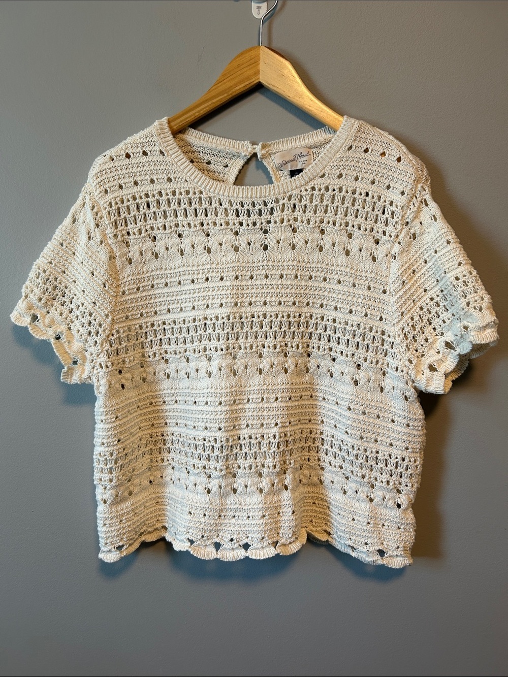 Target Universal Thread Crochet Top Cream XL